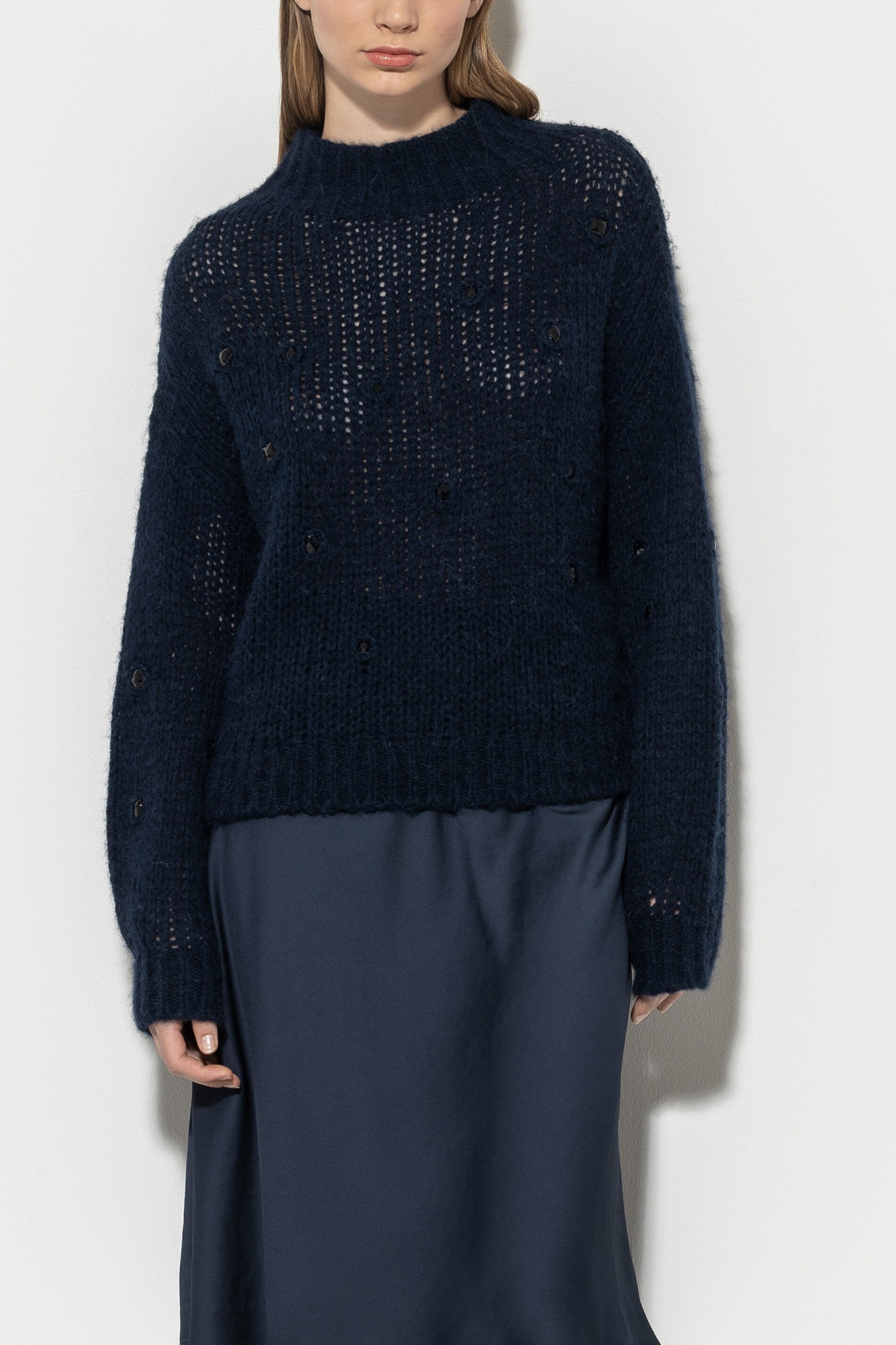 Turtleneck made from a wool blend