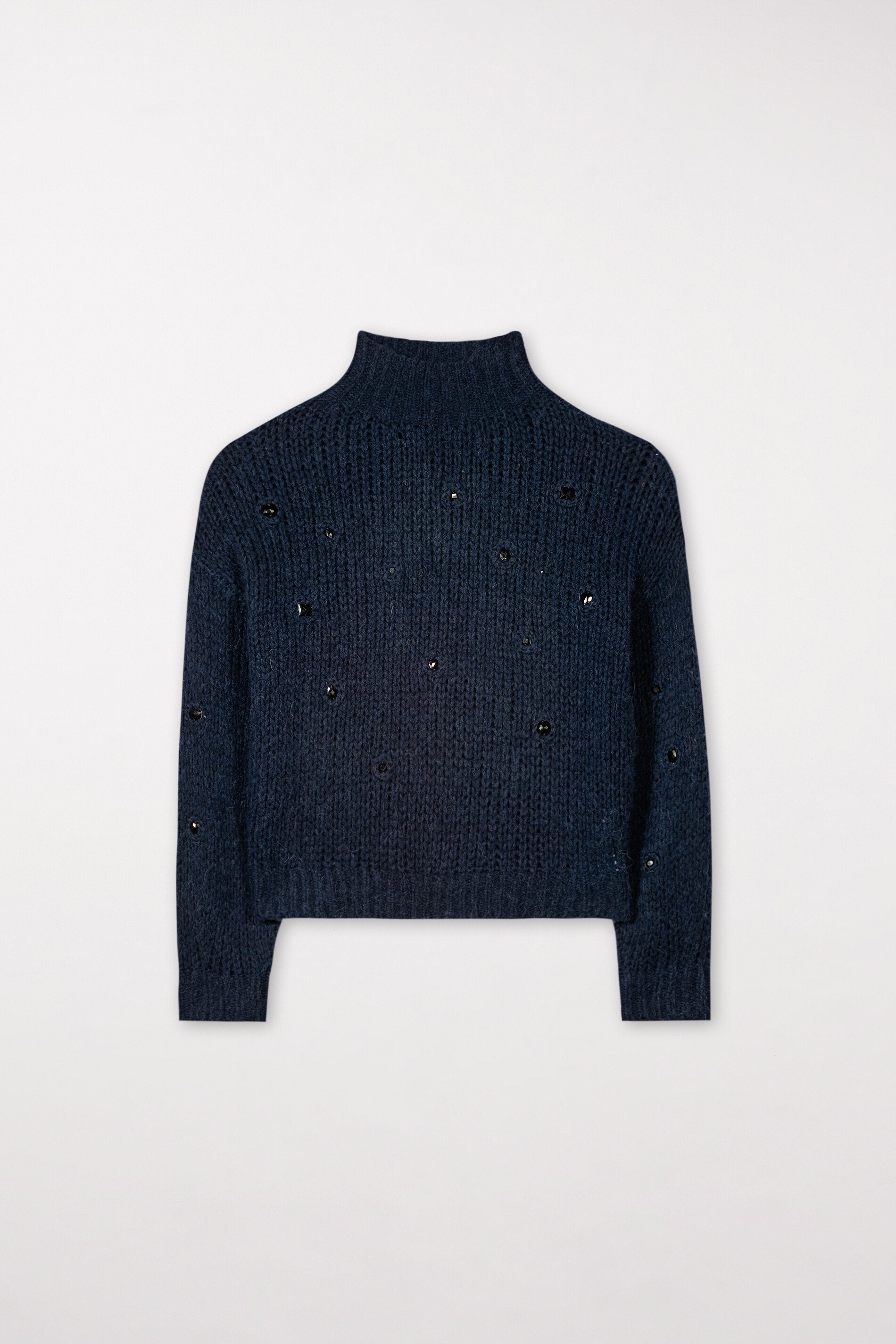 Turtleneck made from a wool blend