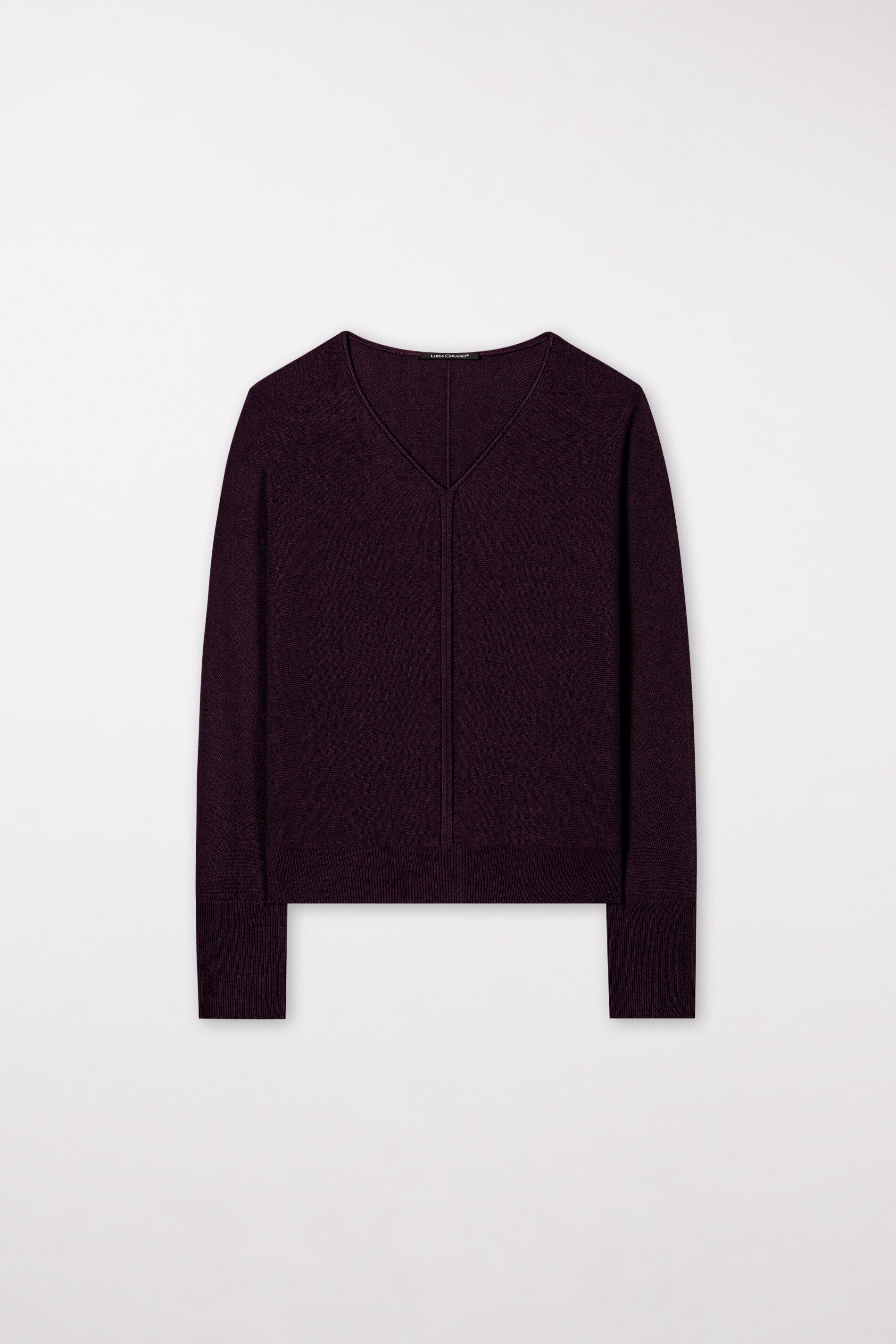 V-shape cashmere-blend sweater