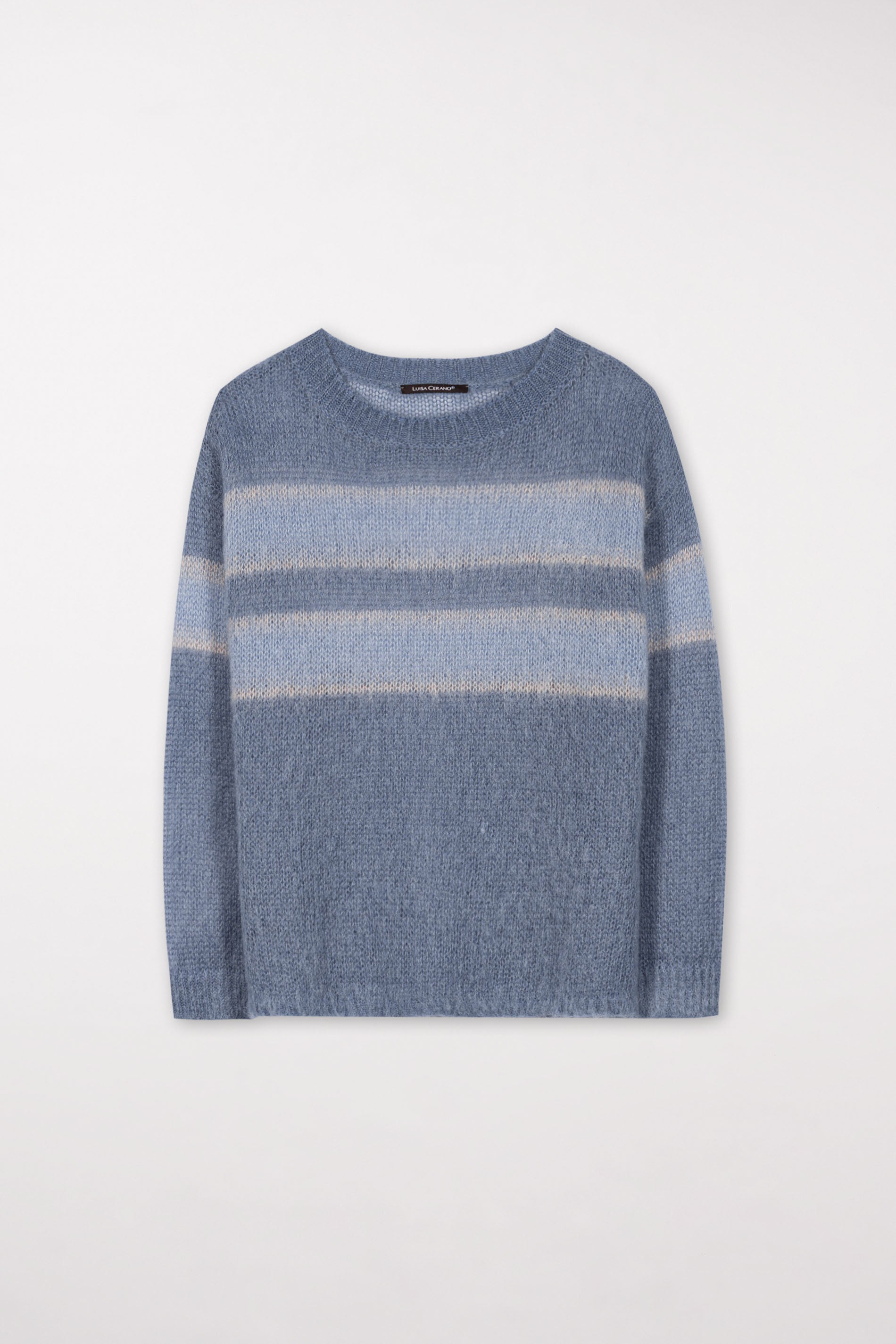 Sweater with striped patch