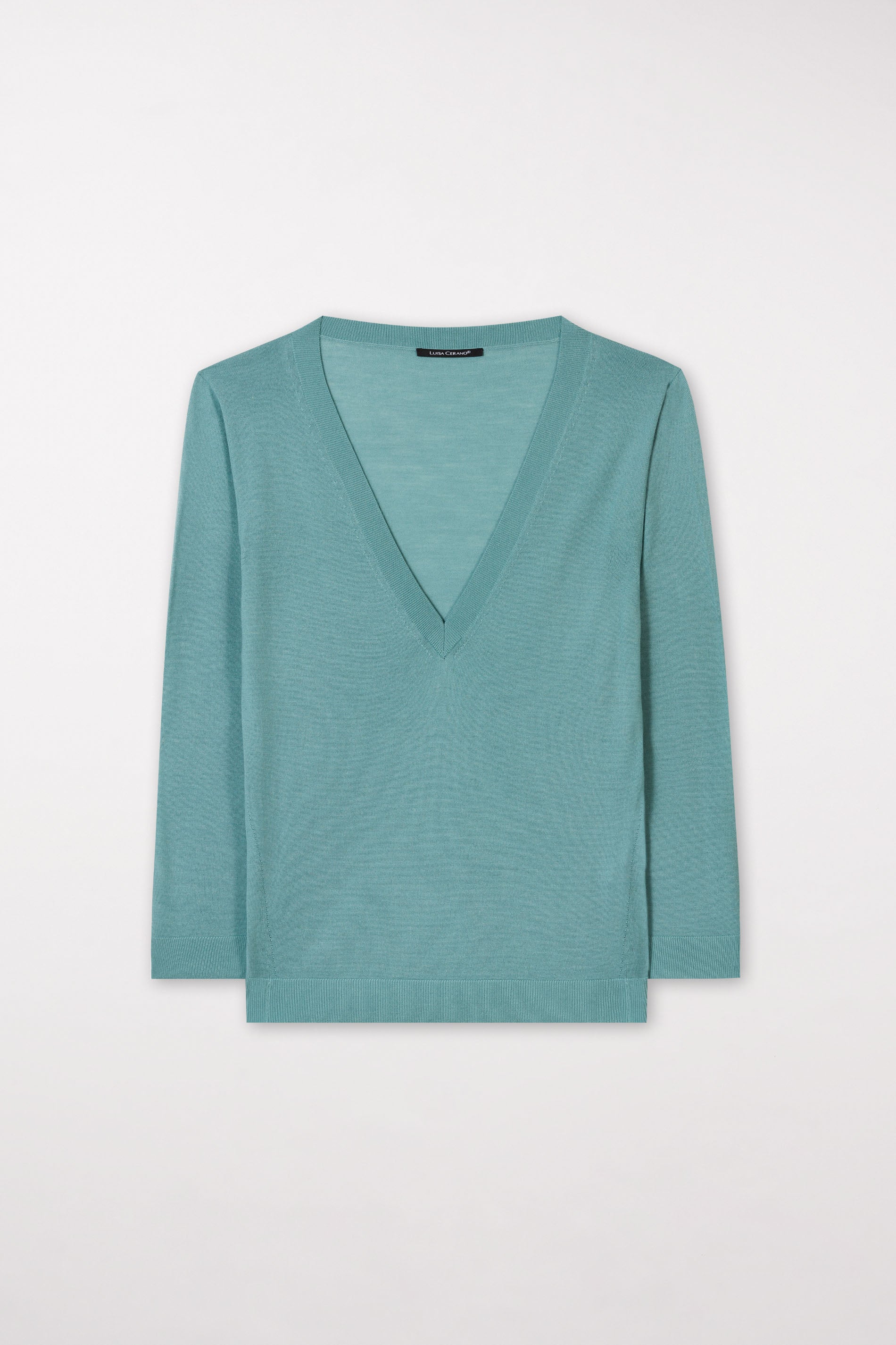 V-Neck-Pulli aus Woll-Mix