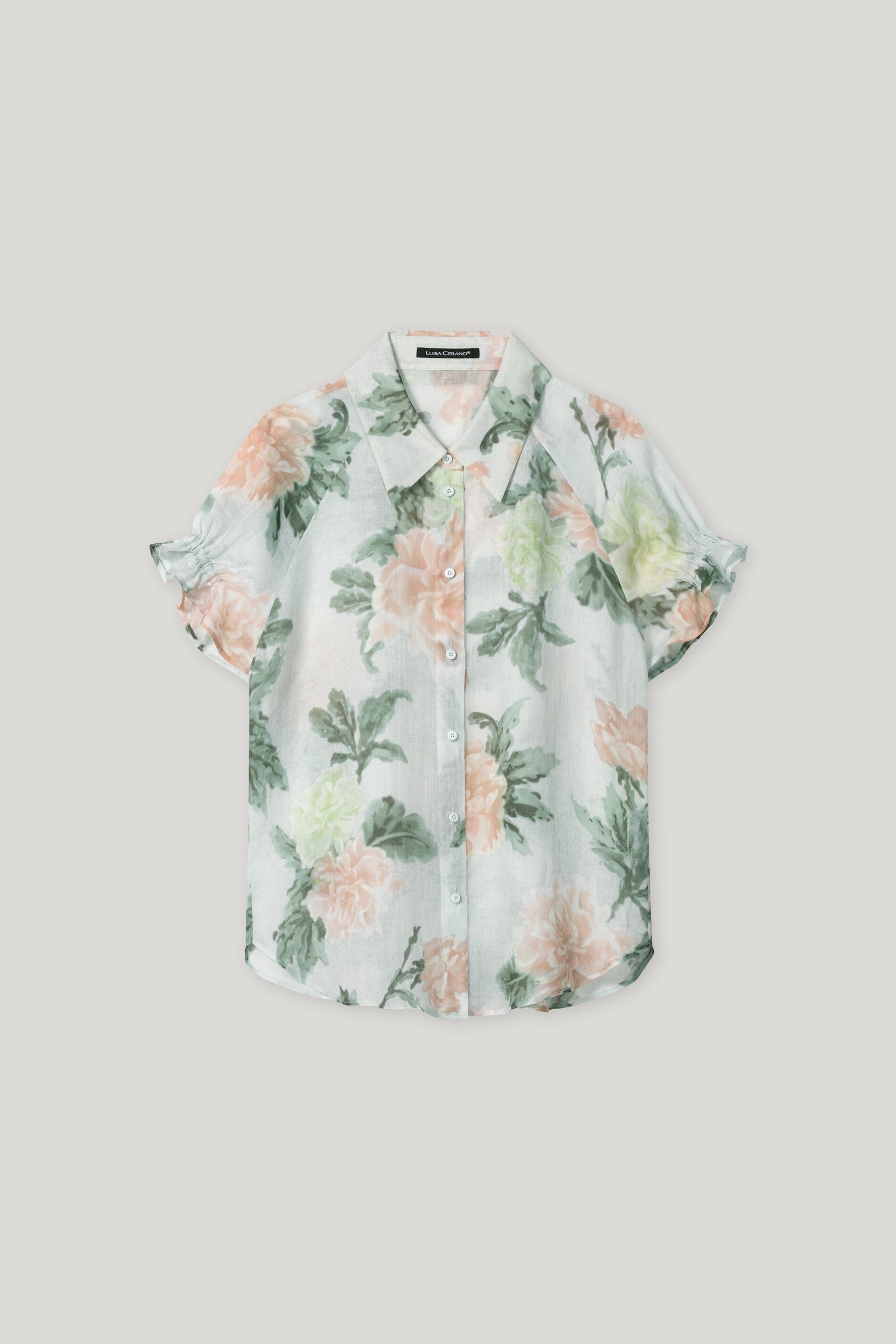 Blouse en ramie avec imprimé floral