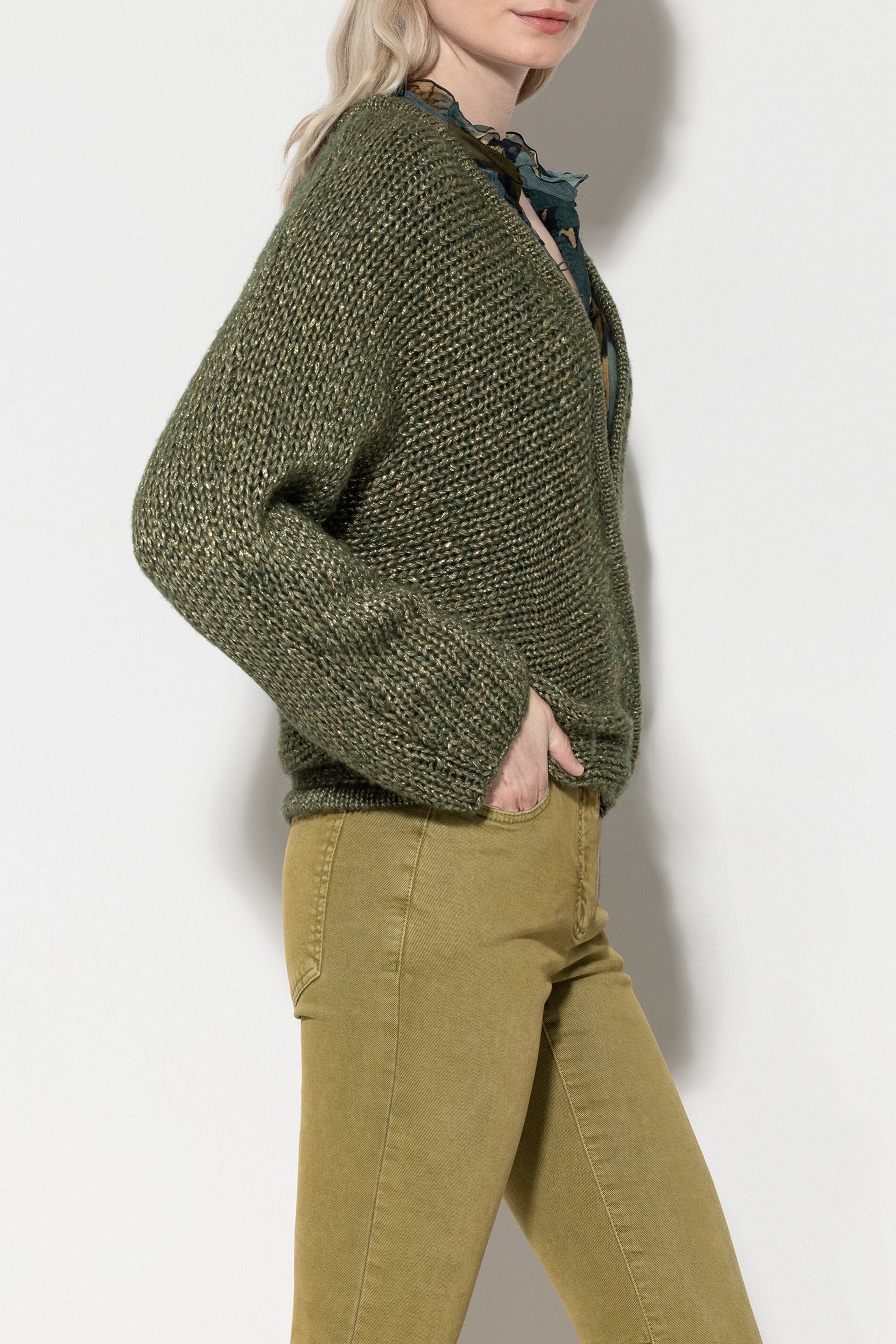 Wool blend cardigan