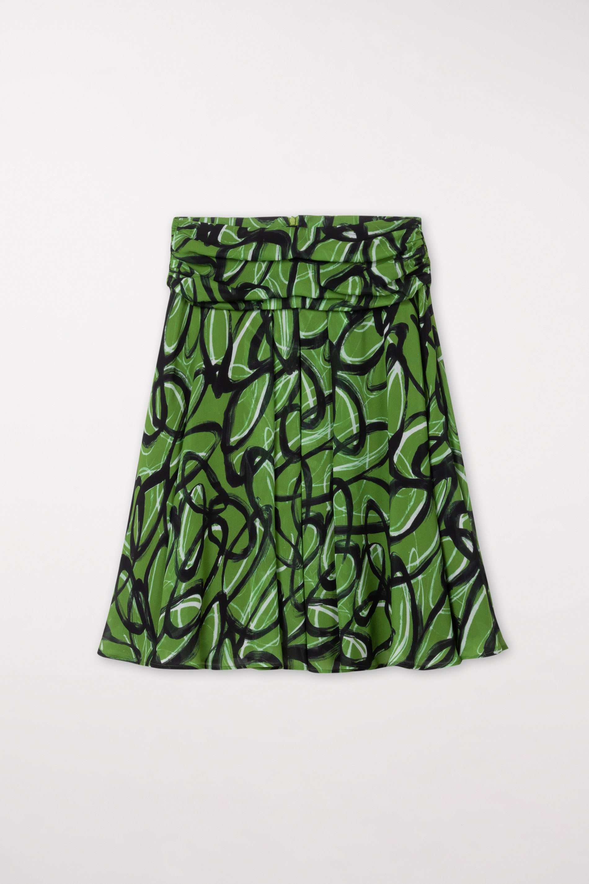 #Farbe_the curly graphic print green