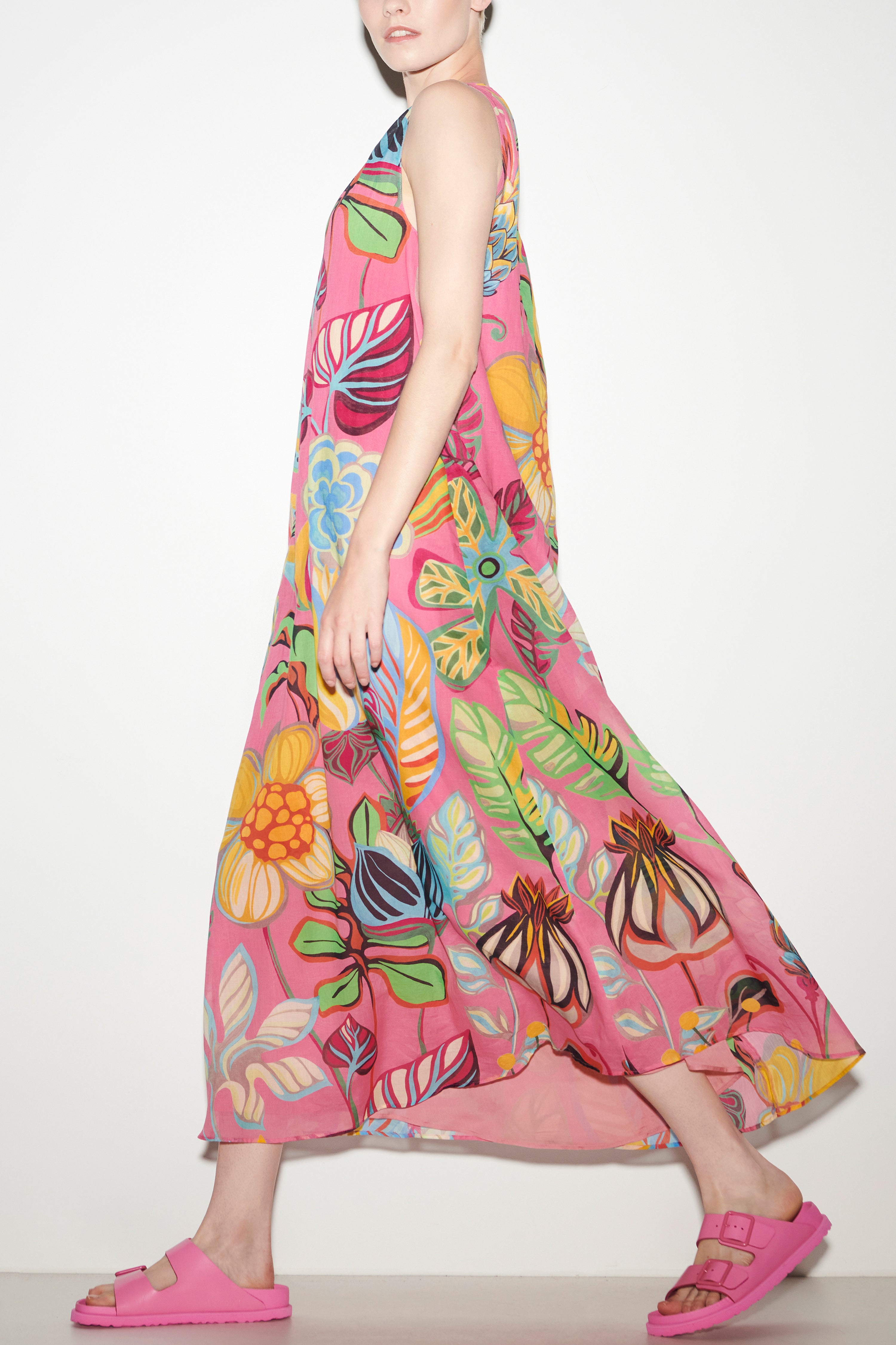 Slipdress mit Caribbean-Print